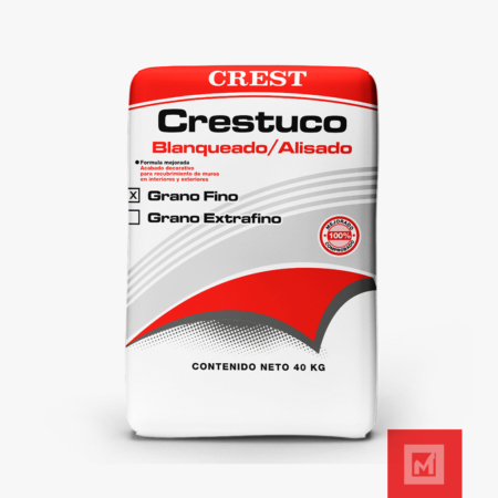 Crestuco Blanqueado Alisado Fino Blanco 40Kg